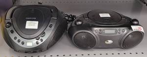 lot 172 image: (1) MEMOREX CDRADIO BOOMBOX MODEL MP8806 AND (1) GPX CDRADIO BOOMBOX MODEL BC232BRS AS SHOWN. SOLD 2 X THE MONEY
