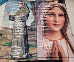 lot 177 image: (2) LARGE SIZE VINYL BANNERS AS SHOWN. APPROX. 36 W x 72 H. SOLD 2 X THE MONEY
