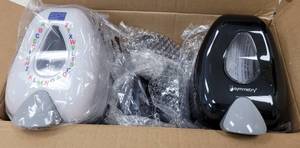 lot 207 image: (6) BRAND NEW SOAP DISPENSERS IN PACKAGE AS SHOWN. (5) SYMMETRY AND (1) ALPHABET. SOLD 6 X THE MONEY
