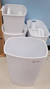 lot 209 image: LOT OF VARIOUS TRASHCANS AS SHOWN.