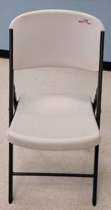 lot 220 image: (13) LIFETIME FOLDING CHAIRS AS SHOWN. SOLD 13 X THE MONEY