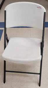 lot 221 image: (12) LIFETIME FOLDING CHAIRS AS SHOWN. SOLD 12 X THE MONEY