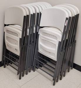 lot 229 image: (17) LIFETIME FOLDING CHAIRS AS SHOWN. SOLD 17 X THE MONEY