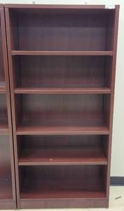 lot 233 image: 5-TIER BOOKCASE IN STYLE SHOWN. APPROX. 31.5 W x 65 H x 13.75 D.