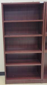 lot 235 image: 5-TIER BOOKCASE IN STYLE SHOWN. APPROX. 31.5 W x 65 H x 13.75 D.