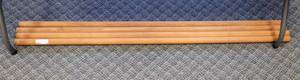 lot 366 image: (4) WOOD ROUND CLOSET RODS AS SHOWN. EACH APPROX. 5 FT LONG.