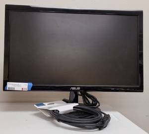 lot 381 image: (1) ASUS 20 MONITOR MODEL VS208 AND (1) NEW INSIGNIA 10FT VGA MONITOR EXTENSION CABLE AS SHOWN.