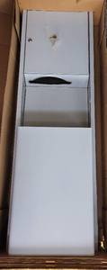 lot 254 image: NEW ASI 0469 STAINLESS STEEL TRADITIONAL PAPER TOWEL DISPENSER & WASTE RECEPTACLE IN BOX AS SHOWN.