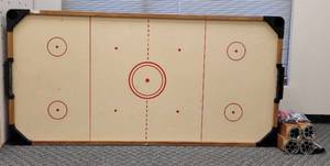 lot 4 image: AIR HOCKEY TABLE AS SHOWN. DISASSEMBLED. PARTS AND HARDWARE INCLUDED.