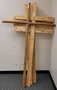 lot 257 image: LOT OF WOODEN CROSSES IN STYLES SHOWN.