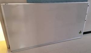 lot 392 image: DRY ERASE BOARD AS SHOWN. APPROX. 8FT W x 49 H.