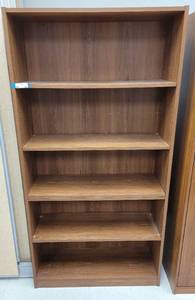 lot 432 image: 5-TIER BOOKCASE  SHELF IN STYLE SHOWN. APPROX. 36 W x71.75 H x 12 D.