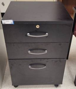lot 441 image: 3-DRAWER CABINET IN STYLE SHOWN. APPROX. 18.5 W x 27 H x 18 D.