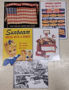 lot 504 image: (5) WALL DECOR  SIGNAGE IN STYLES SHOWN.