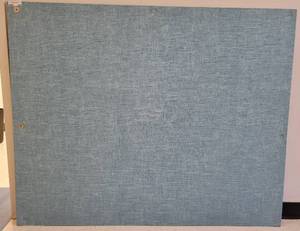 lot 509 image: WALL MOUNT BULLETIN BOARD IN STYLE SHOWN. APPROX. 5FT W x 4FT H.