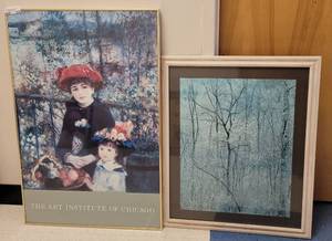 lot 514 image: (2) LARGE WALL DECOR FRAMES AS SHOWN. APPROX. (1) 24.25 W x 36 H. (1) 24.75 w x 29.25 H.