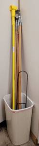 lot 536 image: ASSORTED BROOM  MOP HANDLES AS SHOWN.