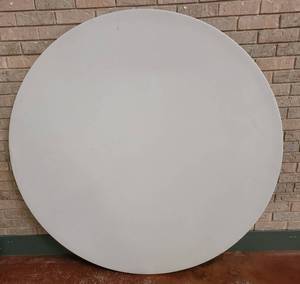 lot 580 image: (2) LIFETIME FOLDING ROUND TABLES AS SHOWN. EACH APPROX. 58.5 DIAMETER. SOLD 2 X THE MONEY