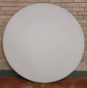 lot 581 image: (2) LIFETIME FOLDING ROUND TABLES AS SHOWN. EACH APPROX. 58.5 DIAMETER. SOLD 2 X THE MONEY