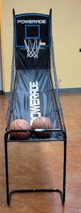 lot 597 image: GATORADE POP-A-SHOT ARCADE STYLE BASKETBALL GAME AS SHOWN. APPROX. 88 L x 25 W x 87 H.