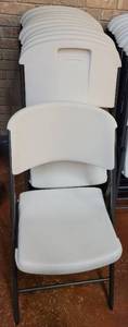 lot 617 image: (12) LIFETIME FOLDING CHAIRS AS SHOWN. SOLD 12 X THE MONEY