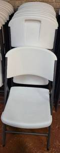 lot 618 image: (12) LIFETIME FOLDING CHAIRS AS SHOWN. SOLD 12 X THE MONEY