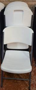 lot 619 image: (12) LIFETIME FOLDING CHAIRS AS SHOWN. SOLD 12 X THE MONEY