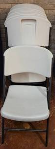 lot 620 image: (12) LIFETIME FOLDING CHAIRS AS SHOWN. SOLD 12 X THE MONEY
