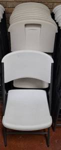lot 687 image: (12) LIFETIME FOLDING CHAIRS AS SHOWN. SOLD 12 X THE MONEY