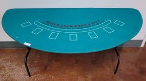 lot 695 image: BLACKJACK FOLDING TABLE AS SHOWN.
