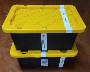 lot 709 image: (2) 15 GALLON DURABILT TOUGH BOXES AS SHOWN. SOLD 2 X THE MONEY