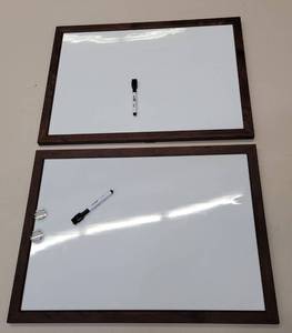 lot 724 image: (2) DRY ERASE BOARDS AS SHOWN. EACH APPROX. 23 W x 17 H.