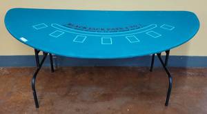 lot 728 image: BLACKJACK FOLDING TABLE AS SHOWN.
