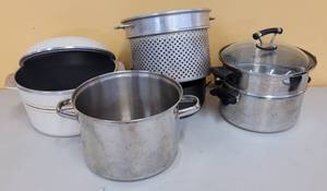 lot 750 image: ASSORTED POTS AND MORE AS SHOWN.