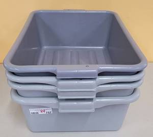 lot 757 image: (4) RESTAURANT STYLE PLASTIC TUBS AS SHOWN. SOLD 4 X THE MONEY