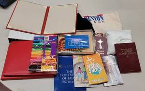 lot 766 image: KIDDIE ROSARY, CERTIFICATE HOLDERS, BOOKS AND MORE AS SHOWN.