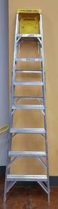 lot 814 image: WERNER MEDIUM DUTY  COMMERCIAL USE ALUMINUM 8 FT LADDER AS SHOWN.