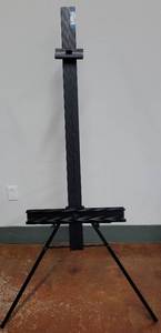lot 822 image: BLACK ALUMINUM EASEL IN STYLE SHOWN.