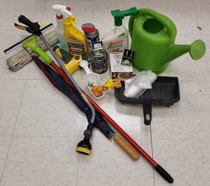 lot 869 image: ASSORTED GARDENING SUPPLIES AND MORE AS SHOWN.