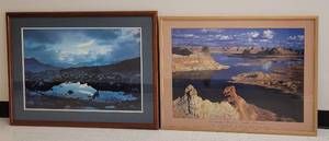 lot 877 image: (2) LARGE WALL FRAMES AS SHOWN. (1) 35.5 W x 26.5 H. AND (1) 33.5 W x 25.25 H.