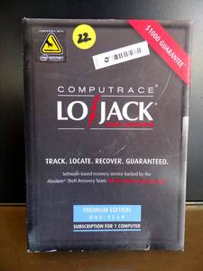 lot 22 image: OEM COMPUTRACE LOJACK FOR LAPTOPS - PREMIUM EDITION SUBSCRIPTION PACKAGE (1 YEAR) $$$