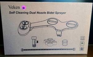 lot 26 image: VEKEN SELF CLEANING DUAL NOZZLE BIDET SPRAYER - VK087 - NIB