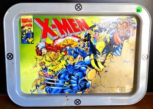 lot 30 image: X-MEN COMIC SERVING TRAY WITH FOLD OUT STAND