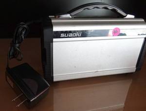 lot 41 image: SUAOKI Portable Generator, 222Wh Power Station Power Supply Rechargeable Lithium Battery Pack with 110V200W AC Inverter Outlet, Dual DC 12V & USB Ports for Camping Travel Emergency Backup Outdoors