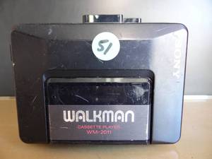 lot 51 image: VINTAGE SONY WALKMAN WM-2011 PORTABLE CASSETTE PLAYER $$