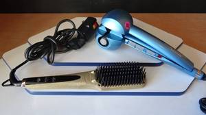 lot 56 image: LOT OF HAIR STYLING PRODUCTS INCLUDING BaBylissPRO Nano Titanium Professional Curl Machine $$$
