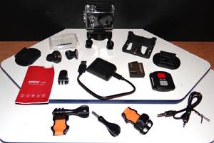 lot 93 image: EKEN 4K CAMERAVIDEO SYSTEM WITH UNDERWATER HOUSING, REMOTE AND ATTACHMENTS