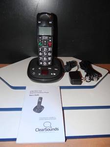 lot 95 image: ClearSounds A700 Cordless 40dB Amplified Phone wAnswering Machine $$$