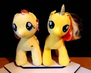 lot 146 image: MY LITTLE PONY BUILD A BEAR PLUSH - FLUTTERSHY & SUNSET SHIMMER