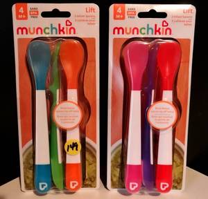 lot 149 image: Lot of 2x Munchkin Lift Infant Spoons - 3 Pack Total of 6 Spoons - NEW